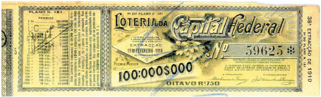 A loteria da Capital Federal de 19 de fevereiro de 1910