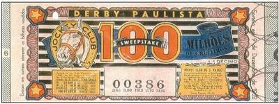 A Loteria do Sweepstake do Derby Paulista extraída em 09/12/1962