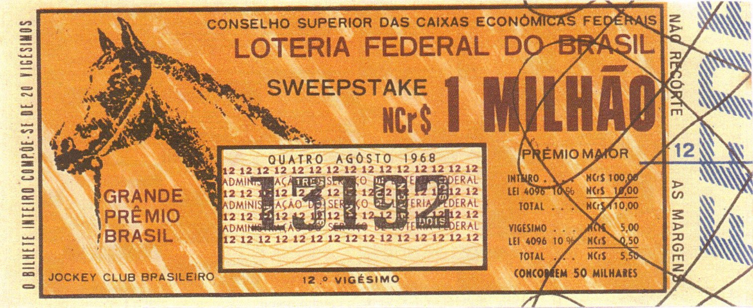 Extração sweepstake-196808 - Sweepstake - Grande Prêmio Brasil