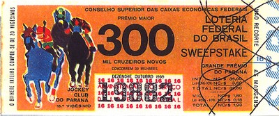 Extração 19691019 - Sweepstake - Grande Prêmio - Jockey Club do Paraná