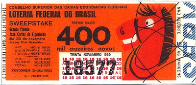 Extração 19691130 - Sweepstake - Grande Prêmio - José Carlos de Figueiredo - Jockey Club Brasileiro