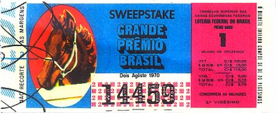 Extração 19700802 - Sweepstake - Grande Prêmio Brasil