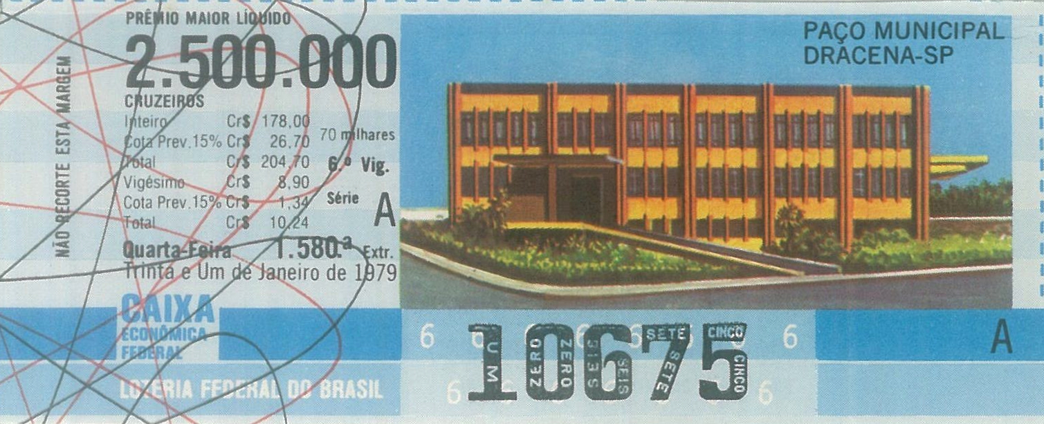 Extração 1580 - Paço Municipal - Dracena - SP