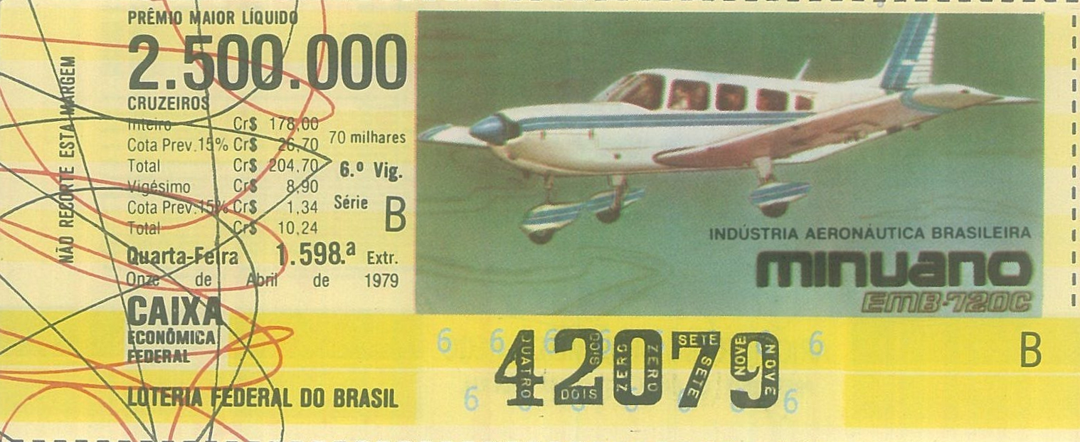 Extração 1598 - Indústria Aeronática Brasileira - Minuano - EMB 720C