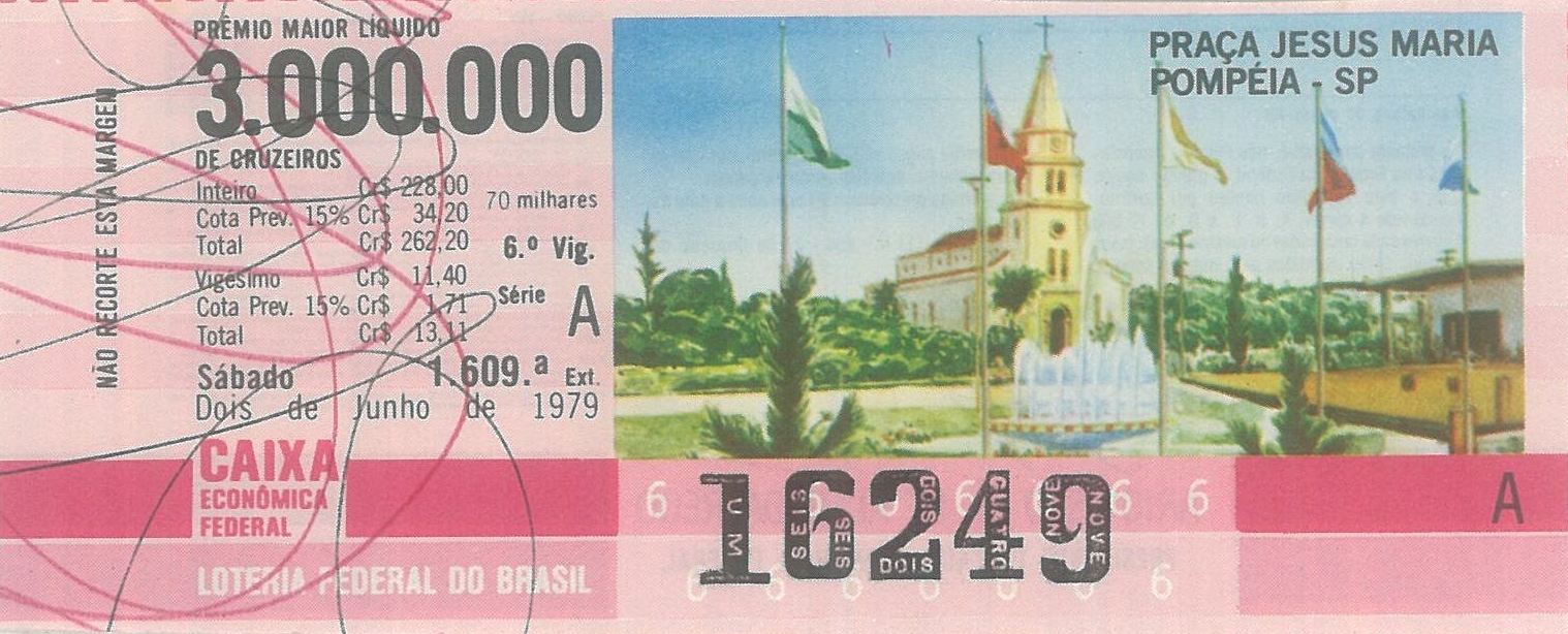 Extração 1609 - Praça Jesus Maria - Pompéia - SP